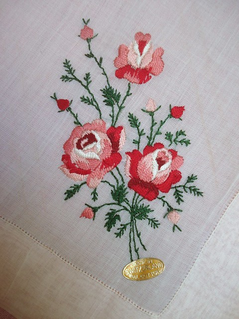 Vintage Hanky ~ Swiss Embroidery