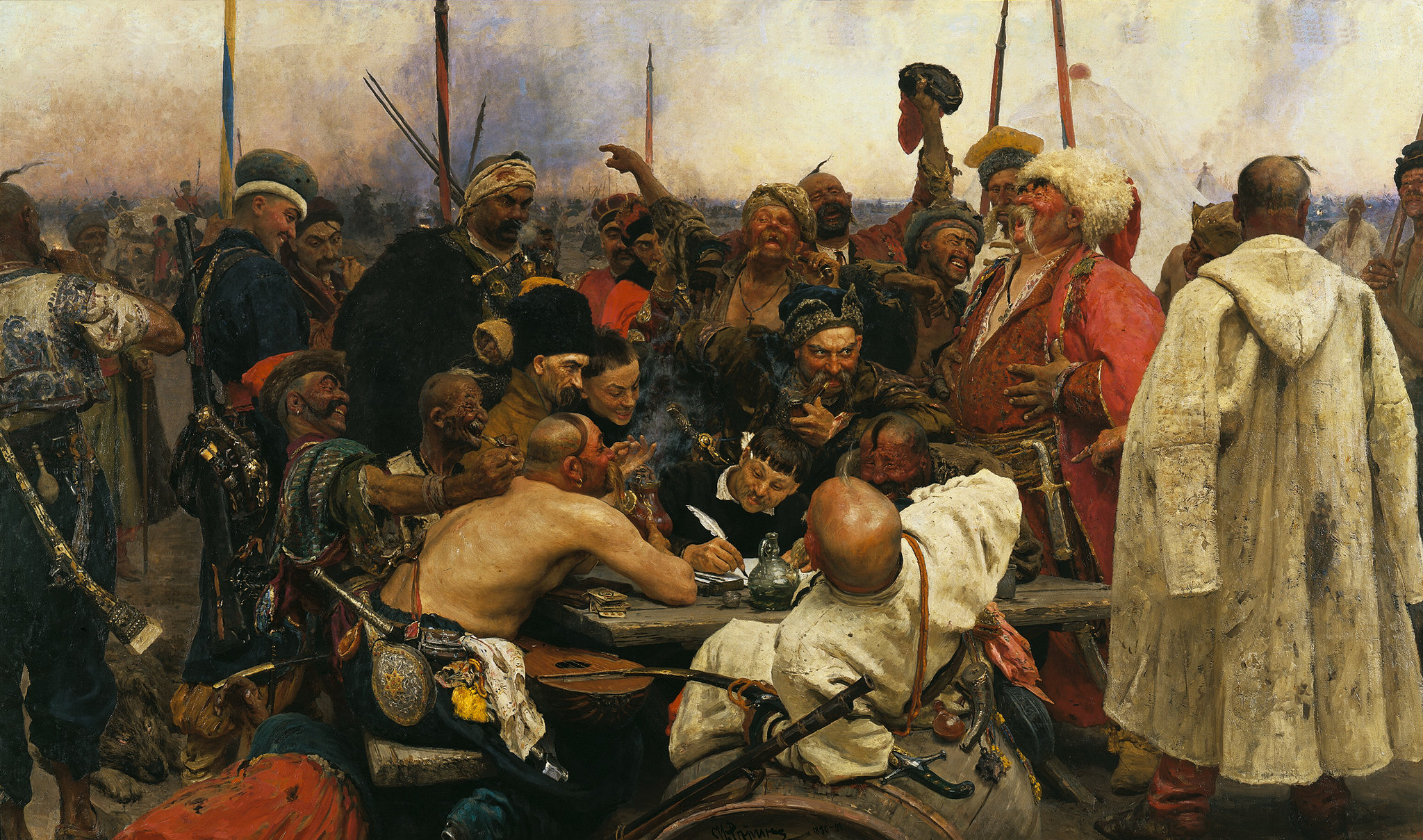 Ilya Repin Reply of the Zaporozhian Cossacks to Sultan Mehmed IV of the Ottoman Empire1844-1930