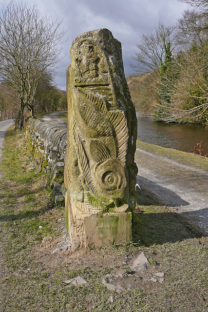 Carving by the Rochdale Canal