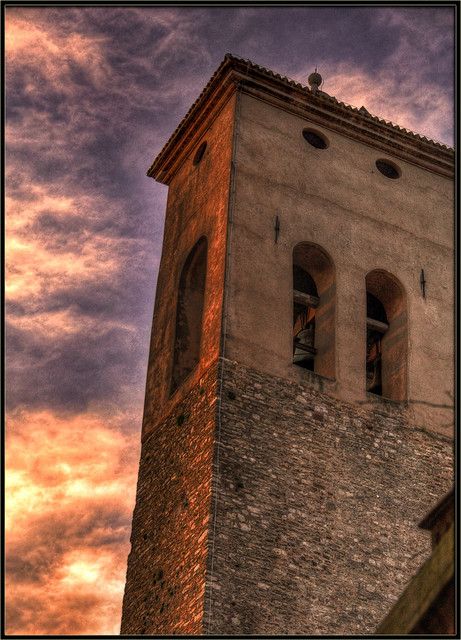 Italian bell tower in Spoleto