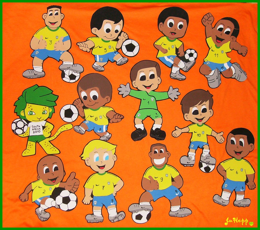 Seleção Brasileira c/ Mascote da Copa 2010 | Juh | Flickr