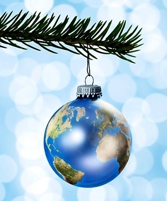 Earth ornament | Earth globe Christmas ornament on tree | phrogue | Flickr