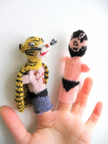 tiger mask and peru puppet