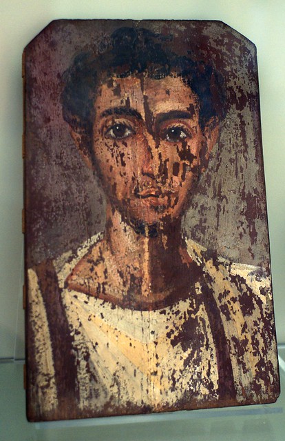 Torino, Museo Egizio, Mumienporträt aus ptolemäischer Zeit (mummy portrait, Ptolemeic Dynasty)