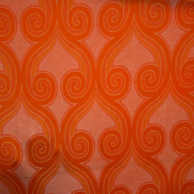 1970s Geometric upholstery weight vintage fabric