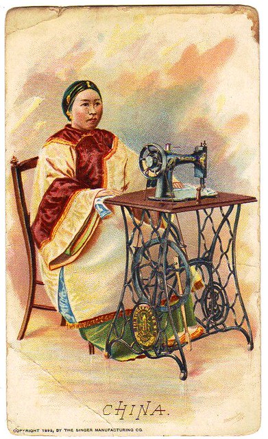 1892年‘胜家’缝纫机广告片 The Singer ad Card, 1892