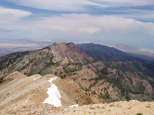 Looking north toward the Great Salt Lake along the Deseret Peak  ridge.