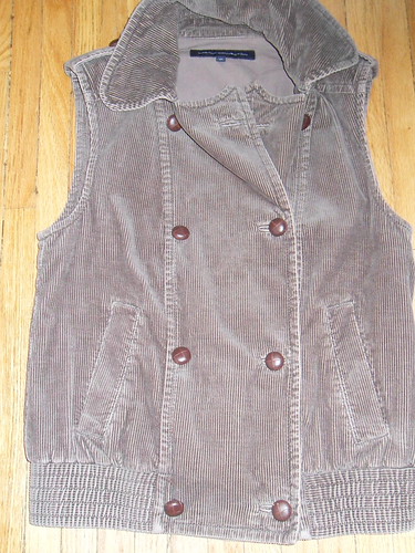 French Connection cord vest (med) | by GentlyUsedClothes