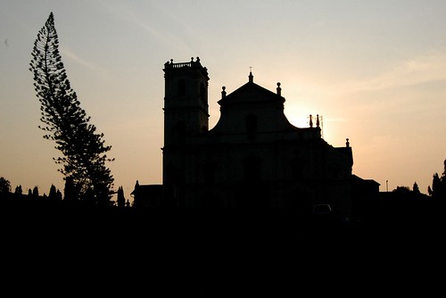 sunset india church landscape geotagged se catholic cathedral goa baroque oldgoa