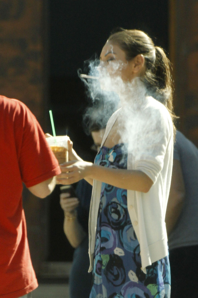 Mila Kunis Smoking