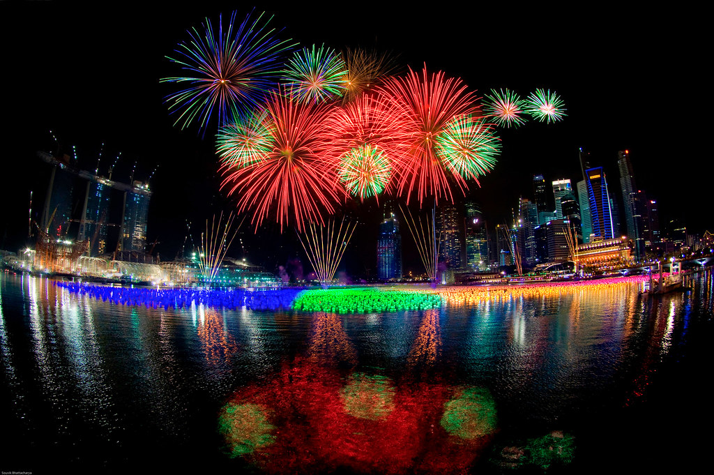 Singapore New Year 2010 Fireworks