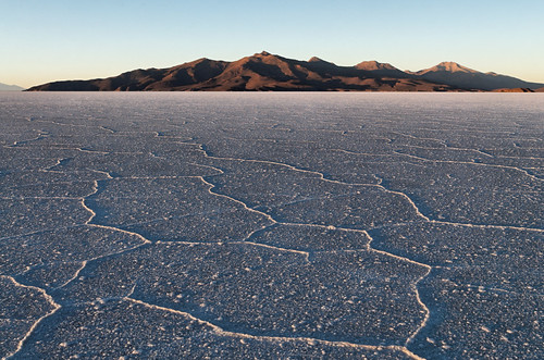 Salar de Uyuni: shortly after sunrise by Mike.D.Green, The Salar de Uyuni is the largest salt flat in the world, located in southern Bolivia.
At 10,582 s