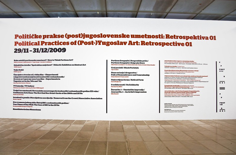 002_information desk panel. exhibition chapters, contemporary artworks, events, photo by milica vukelic