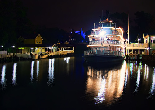 Daily Disney - Liberty Belle at Night by Express Monorail