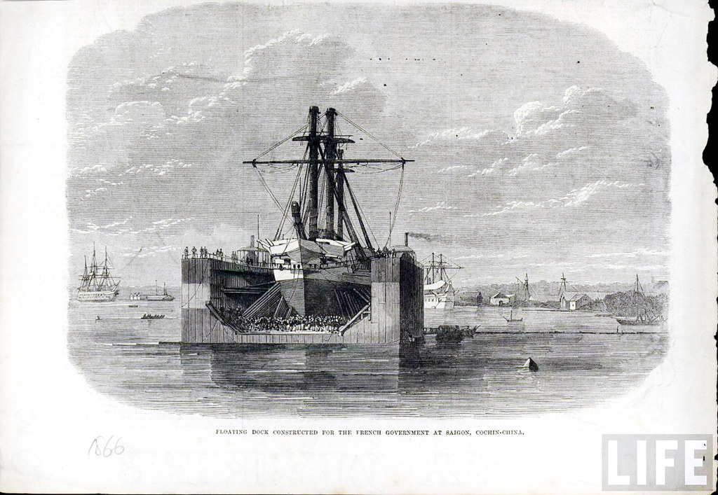 1866 - Floating dock constructed for the French Government at Saigon, Cochin-China