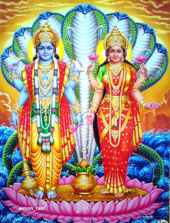 Lakshmi Maa and Vishnu