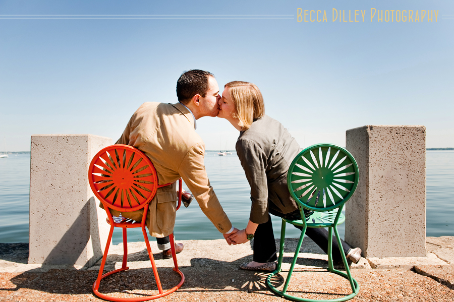 memorial union terrace engagement session with union chairs madision wedding photographer