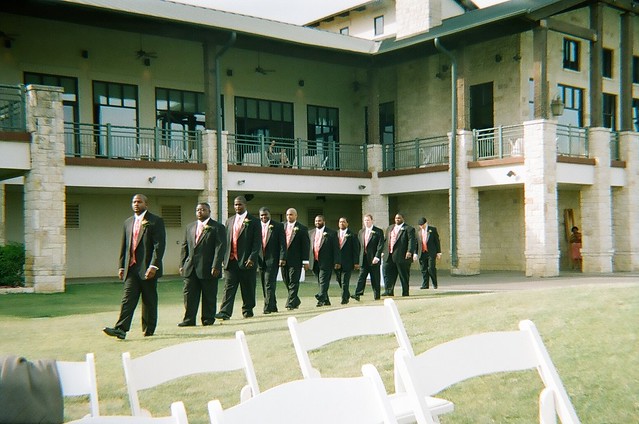 The groom & groomsmen procession