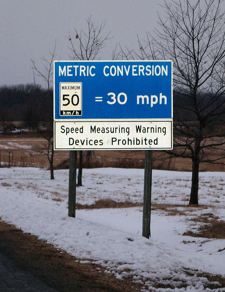 Metric Conversion - 50 km/h = 30 mph