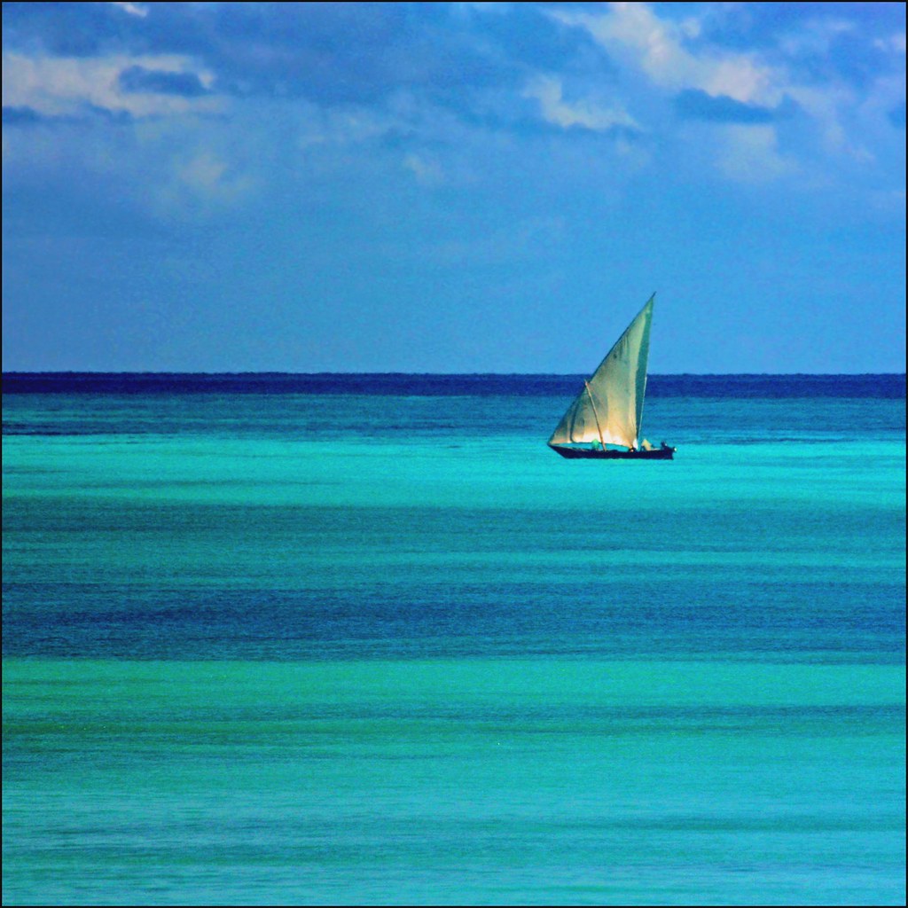 Boat with Zanzibar blues by Zé Eduardo...