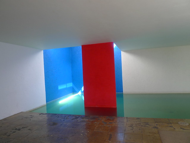 Luis Barragan's Casa Gilardi- dining room and swimming pool - a photo ...