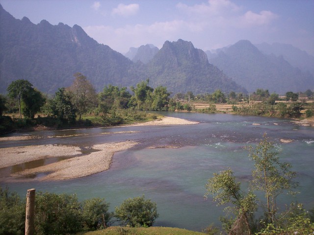 Turquoise river, Near Vang Vieng, Laos