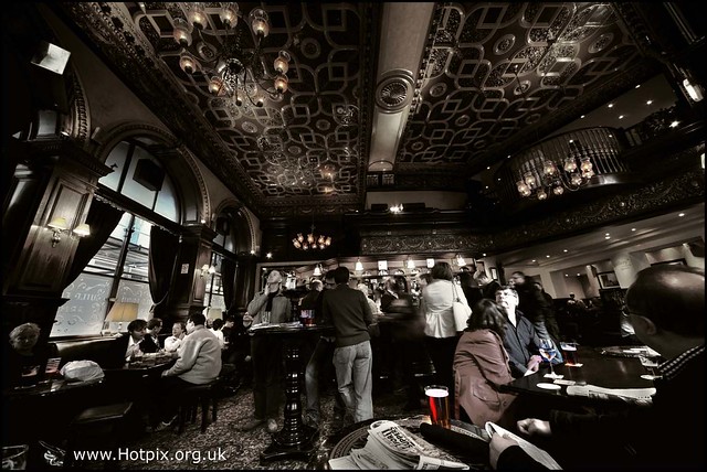 A Quiet Pint In Edinburgh, In The Guildford Arms Interior, Scotland UK