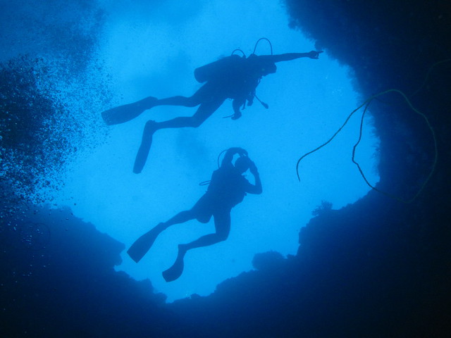 Scuba Diving at The Blue Hole, Romblon, Philippines