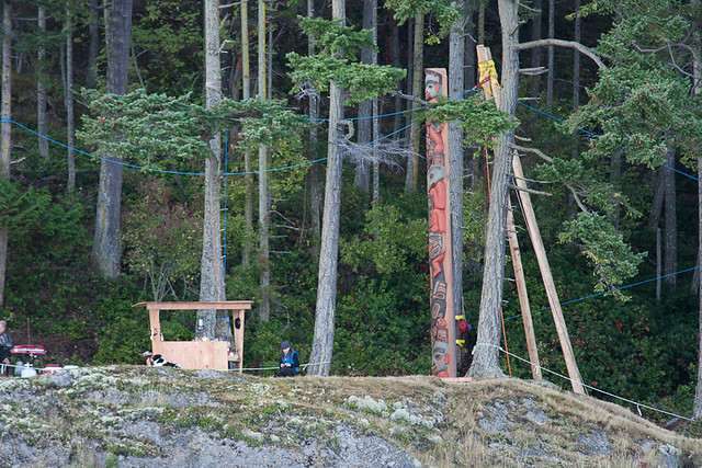 Totem Pole Raising on Stuart Island 180