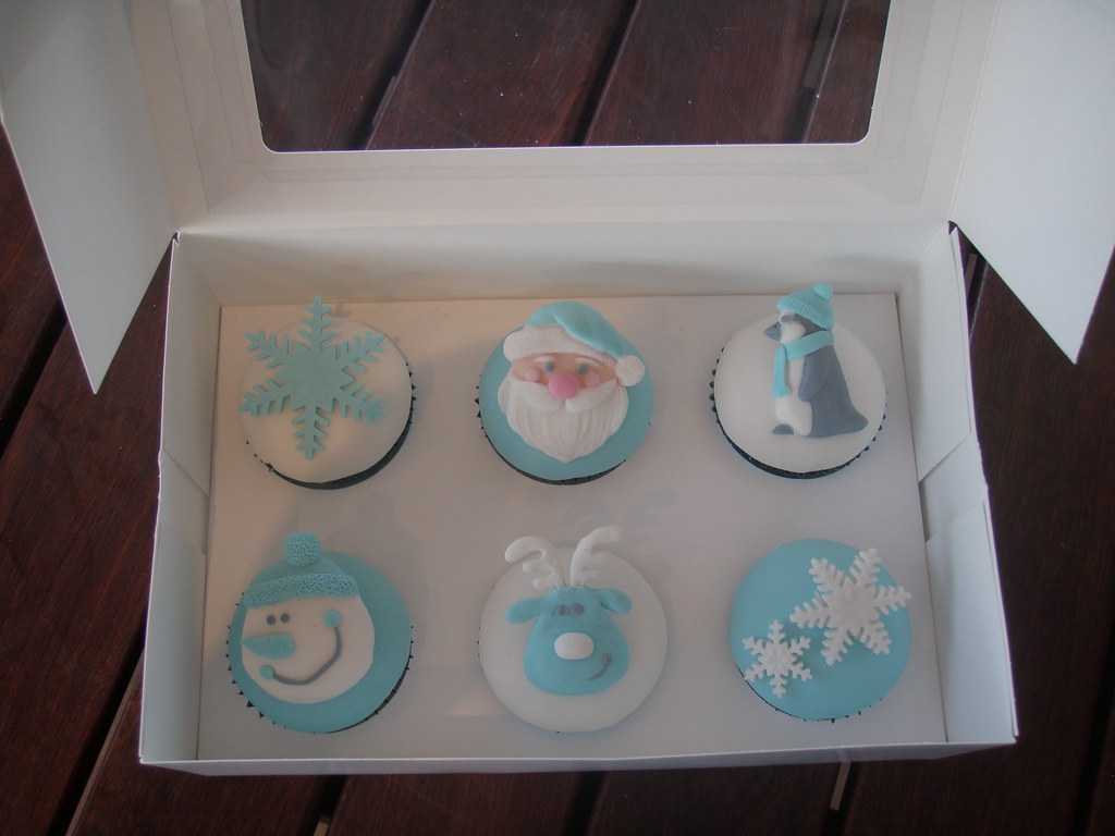 Mossy's masterpiece - Baby Boys first christmas gift boxed cupcakes