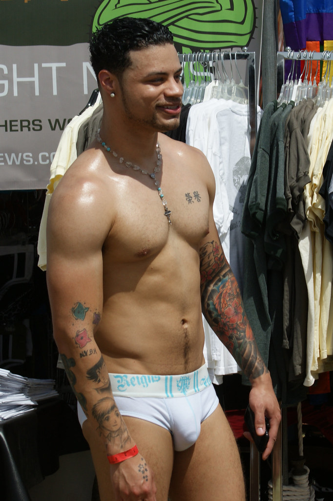Shirtless Model at Phoenix Gay Pride Festival.