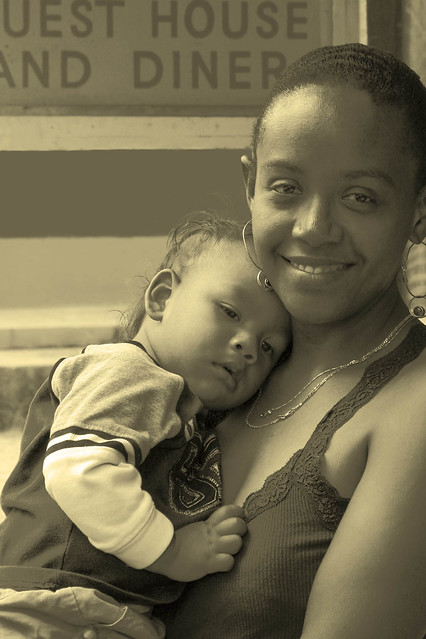 Belizean Woman and Child