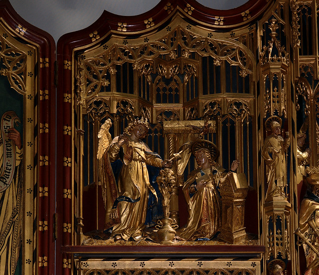 Lichfield, Staffordshire, cathedral, lady chapel, altar, detail
