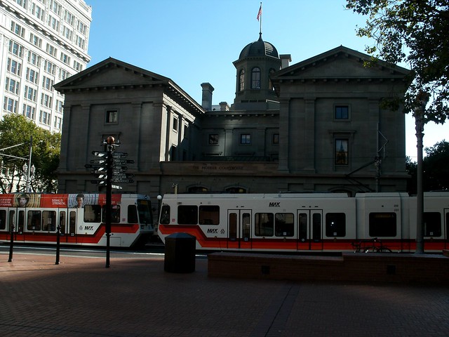 MAX train at Pioneer Courthouse