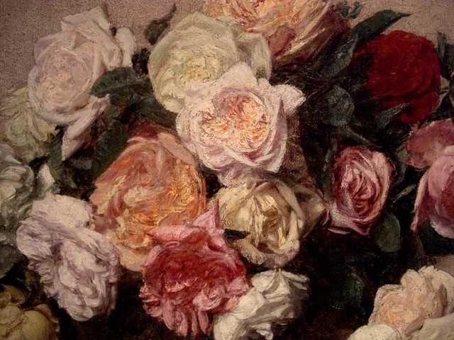 Henri Fantin-Latour: Roses in a Bowl and Dish (1885)