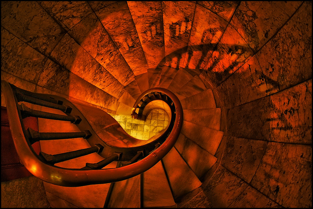 minneapolis spiral stairs - lakewood cemetery by Dan Anderson.