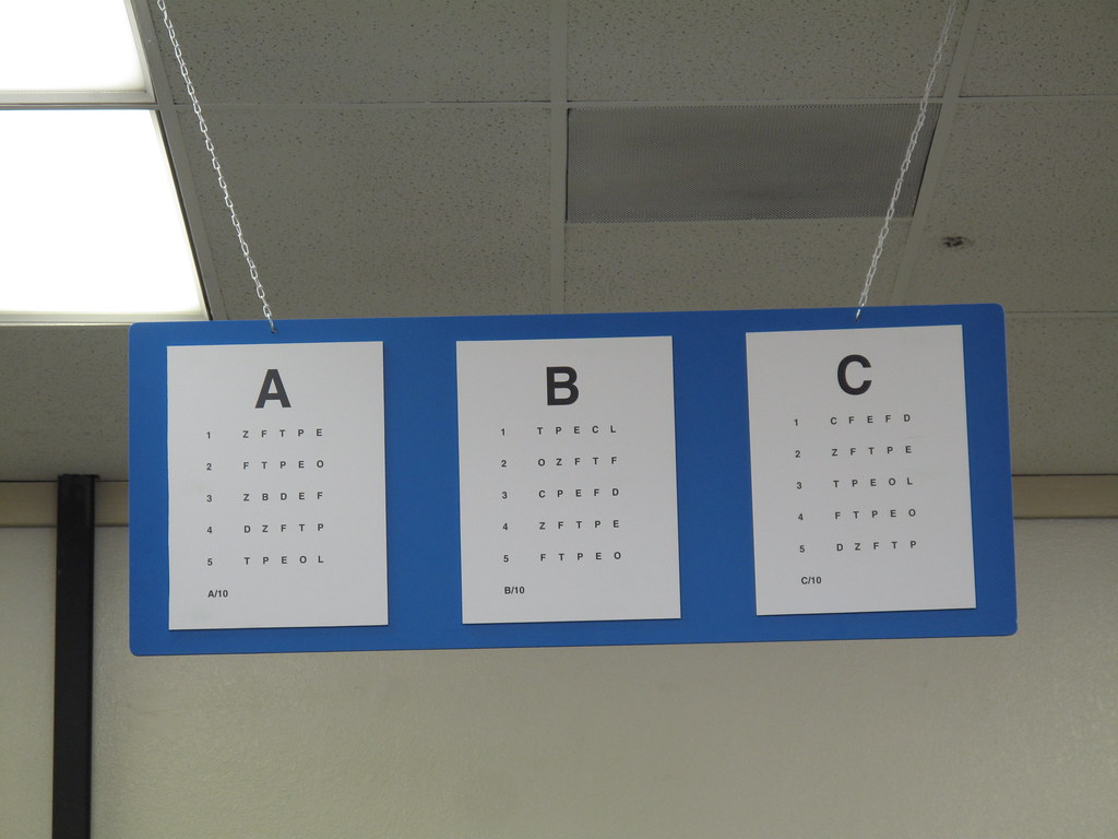 DMV Eye Charts [105:365], The same eye chart is hanging up …
