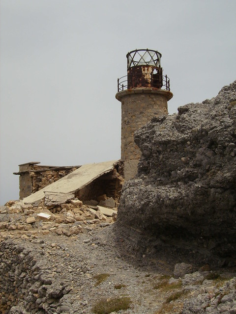 Deserted lighthouse at Aforesmenos Cape, Elounda
