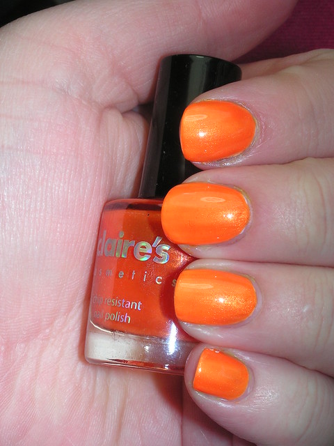 claire's neon set orange 3C with TC