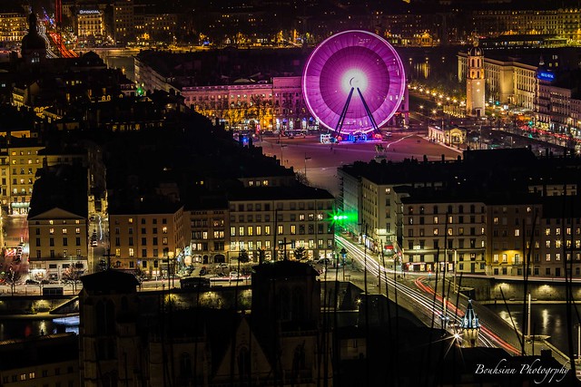 Lyon by night - France.
