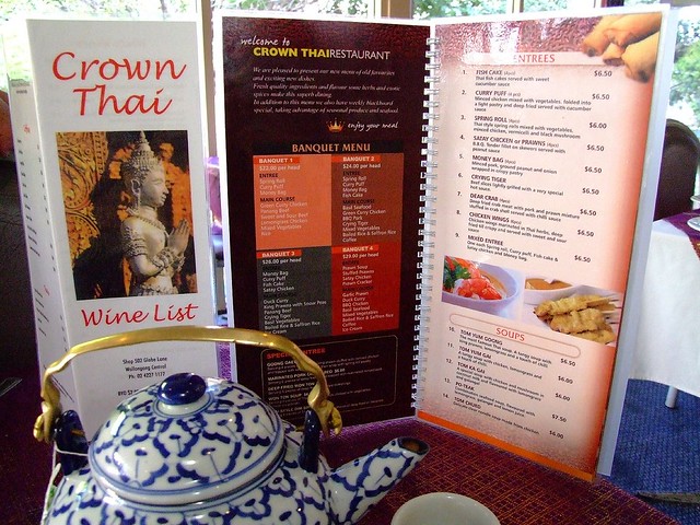 Wollongong's Crown Thai Restaurant - pot of green tea