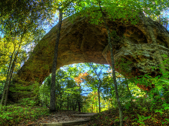North Arch of Twin Arches, Twin Arches Loop Trail, BSF, Scott Co, TN
