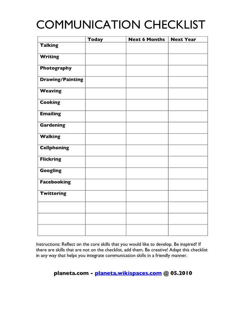 communication checklist 2010 | More about communication on t\u2026 | Flickr