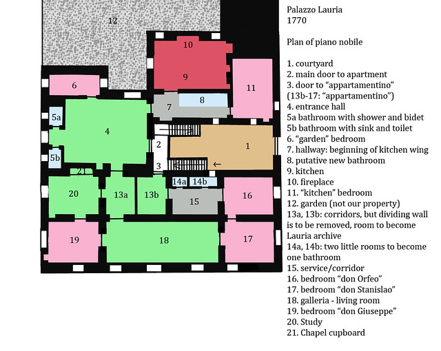 palazzo lauria, floor plan