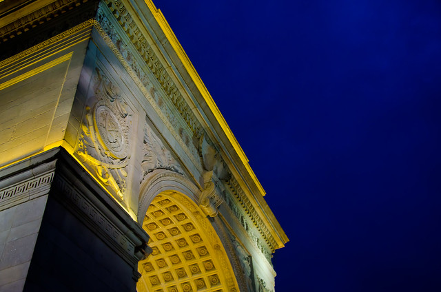 Washington Square Arch, Night