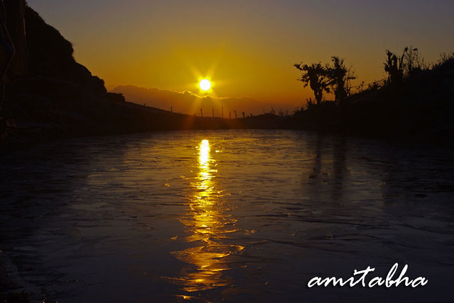 Sunrise at Kalapokhri lake