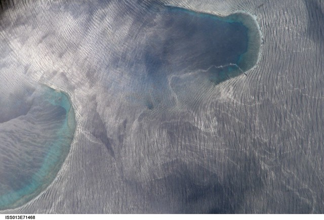 Bajo Nuevo Reef, Western Caribbean Sea (NASA, International Space Station Science, 08/27/06)