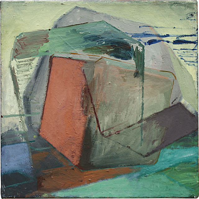 Steinbruch, 40 x 40 cm, Eitempera/Öl-Pigmente, 2010
