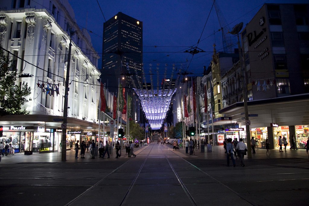 Christmas Lights in Collins Street, Melbourne, AU091127-112…