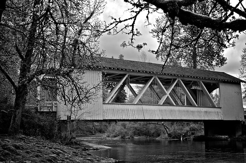 bridge blackandwhite bw oregon creek river nikon outdoor crabtree willamettevalley scio larwood crabtreecreek d5000